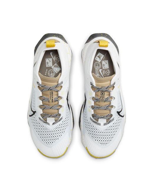 Nike White Zoomx Zegama Trail Vivid Sulfur' for men