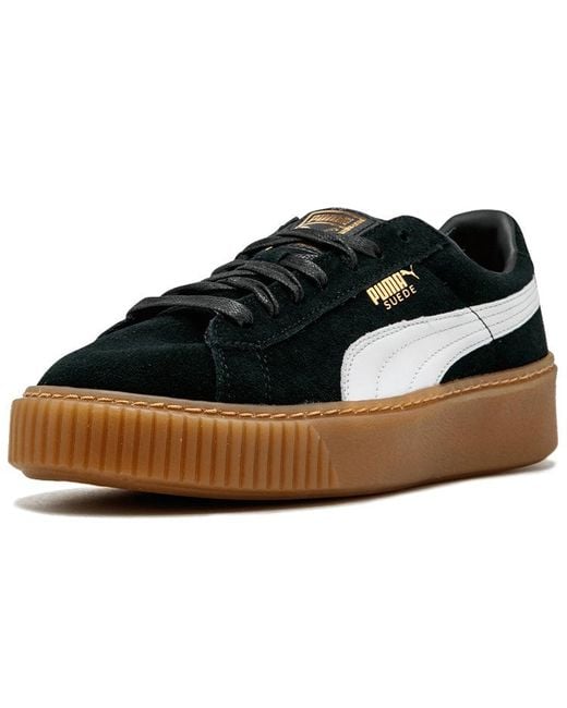 PUMA Black (Wmns) Suede Platform Gum'