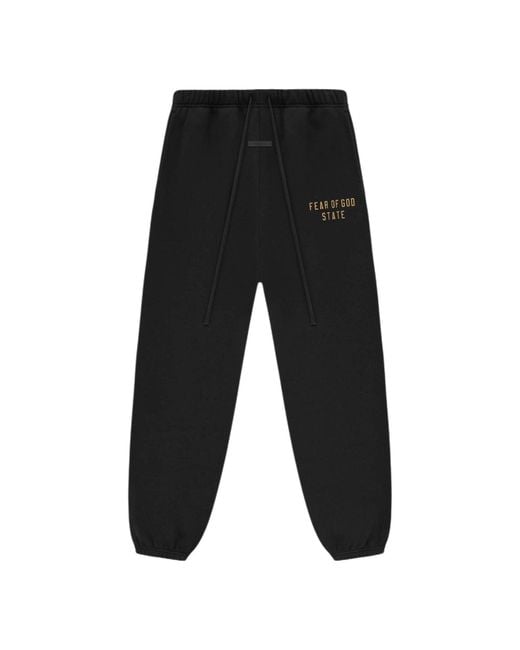 Fear Of God Black Curved Logo Sweatpants 130Bt242028F for men