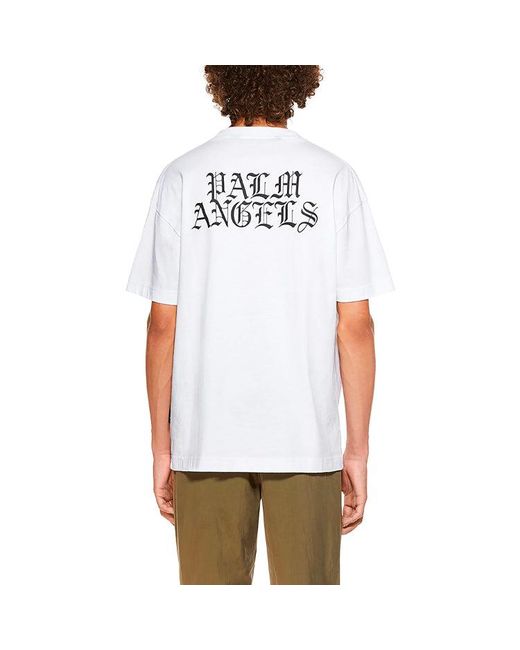 Palm Angels Yellow Burning Head Short-Sleeve T-Shirt for men