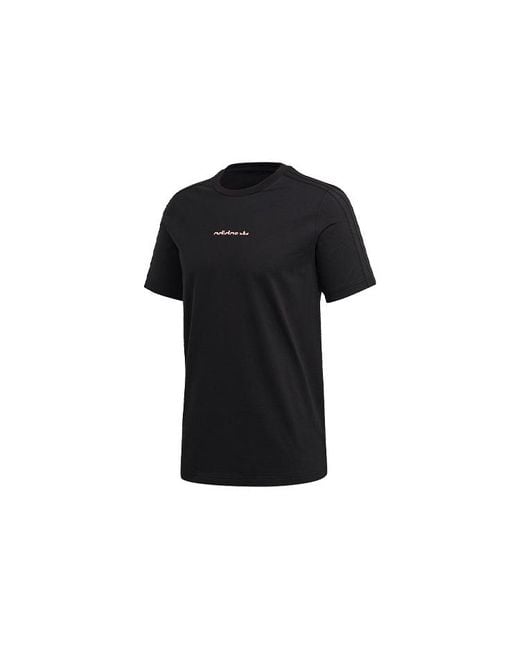 Adidas Black Originals Flame Printing Short Sleeve for men