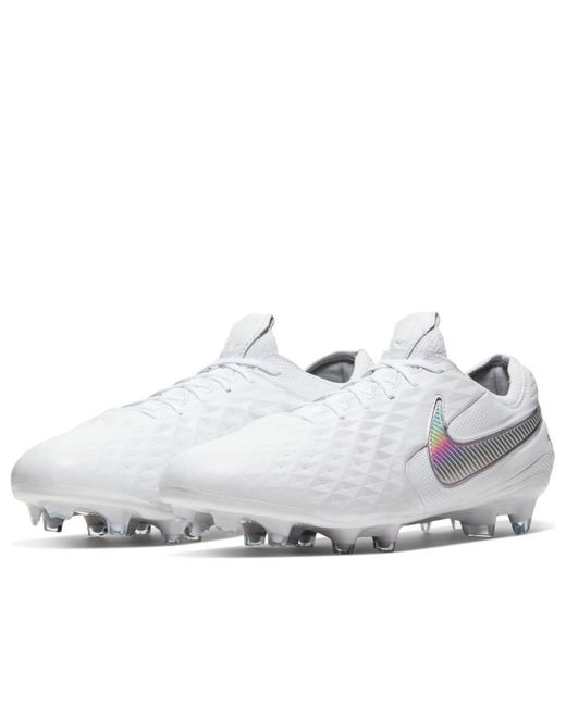 Nike White Tiempo Legend 8 Elite Fg Platinum' for men