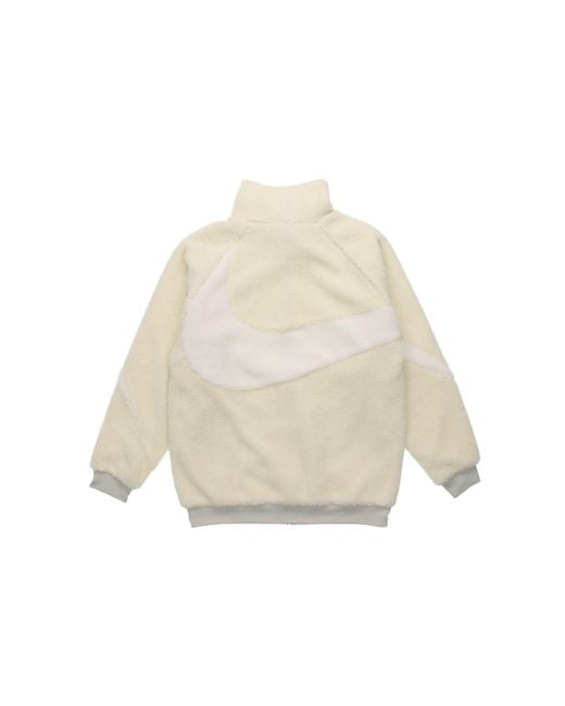 Nike Natural Big Swoosh Reversible Boa Jacket (Asia Sizing) 'Cream' for men