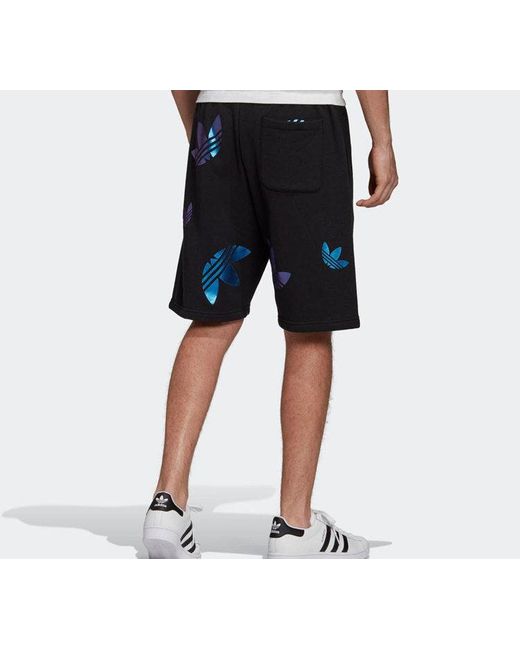 Adidas Blue Originals Logo Printing Casual Shorts for men