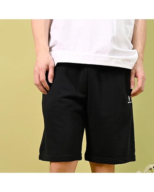 Converse Blue Go-To Embroidered Star Chevron Standard-Fit Fleece Short for men