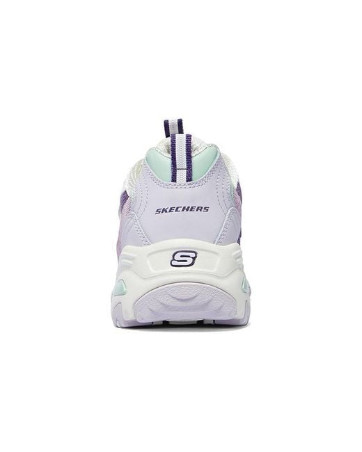 Skechers White (Wmns) D'Lites 1.0 Shoes Lilac'