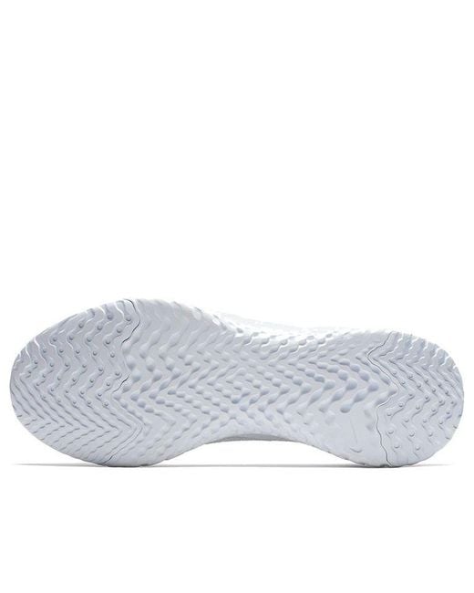 Nike White Epic Phantom React Flyknit 'Triple' for men