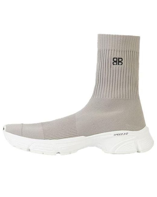 Balenciaga Gray Speed 3.0 High-Top Sneakers for men