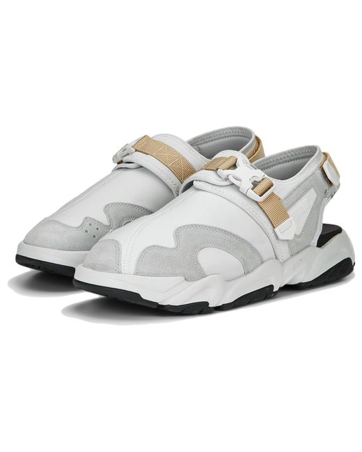 PUMA White Ts-01 Retro Sandals 'Feather' for men