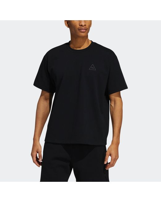 Adidas Black X Pharrell Hu Logo T-Shirt for men