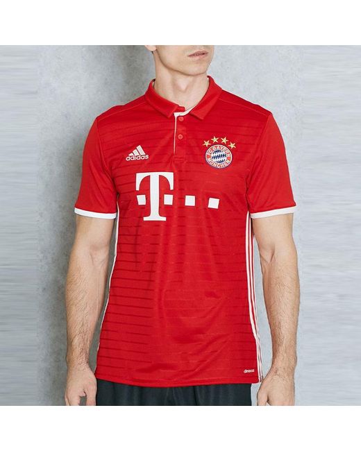 Adidas Red Bayern Munich 16/17 Home Jersey for men