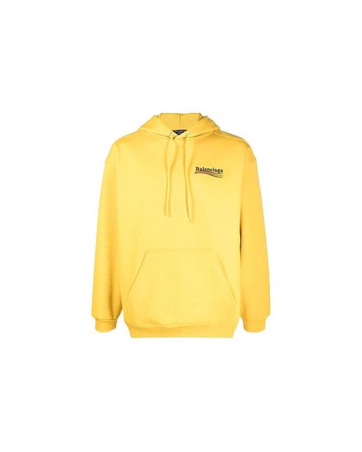 Balenciaga Yellow Political Campaign Hoodie Medium Fit