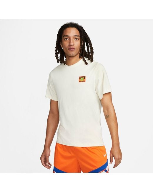 Nike White Dri-Fit Just Do It Graphic T-Shirt 'Coconut Milk' for men