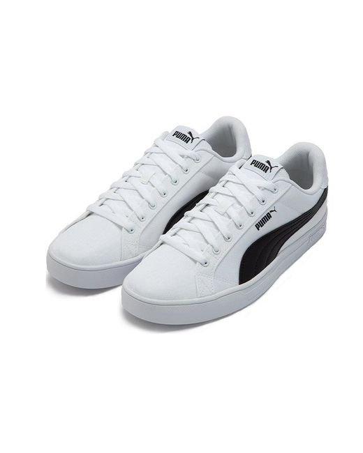 PUMA White Smash Vulc Retro Casual Skateboarding Shoes Shoe for men