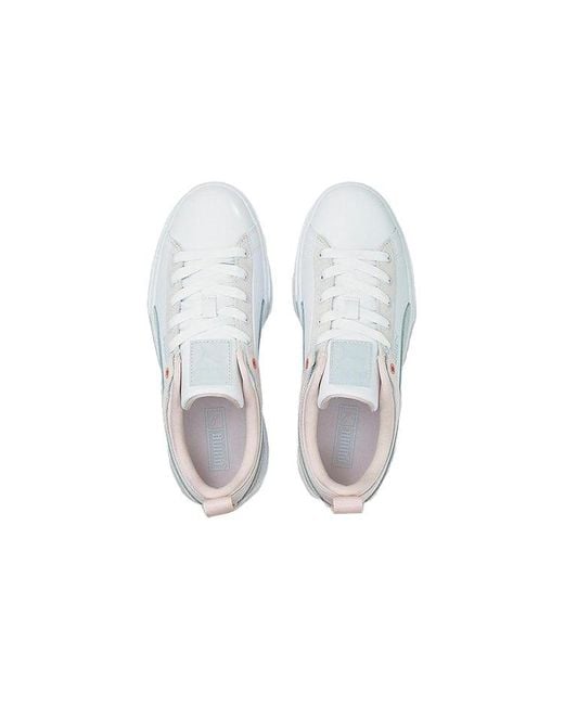 PUMA White (Wmns) Mayze Low Tops Thick Sole Casual Skateboarding Shoes