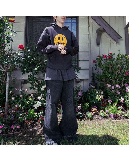 Drew House Blue Deconstructed Mascot Hoodie 'Faded' for men