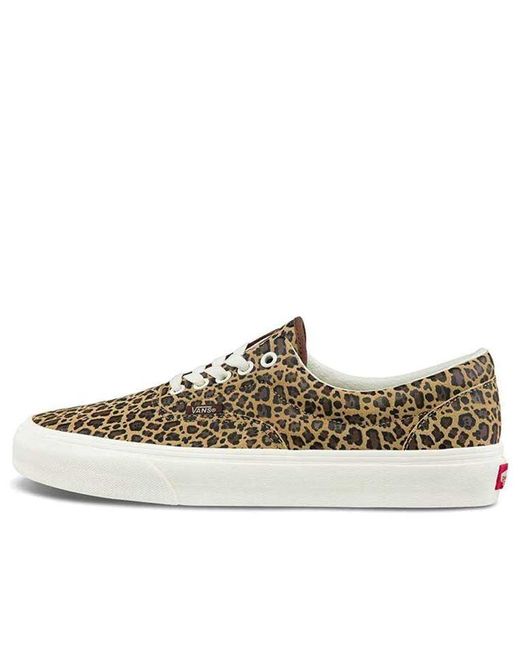 Vans Metallic Era Low Top Retro Skate Shoes Leopard Print for men