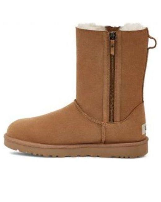 Ugg Brown (Wmns) Classic Short Zip 'Light'