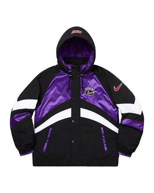 Supreme X Nike Hooded Sport Jacket in Blue for Men | Lyst UK