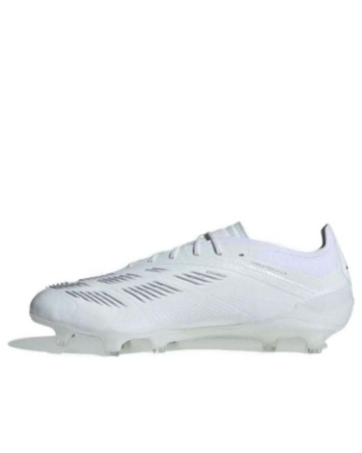 Adidas White Predator 24 Elite Low Fg 'Pearlized Pack' for men