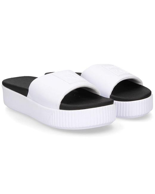PUMA White (Wmns) Platform Slide Bold Sd