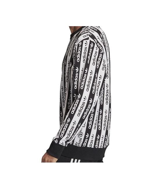 Adidas Black Originals D Crew Colorblock Stripe Sports for men