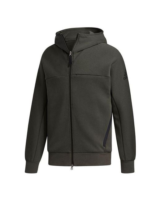 Adidas Gray O1 Htt Music Logo Casual Sports Hooded Jacket for men