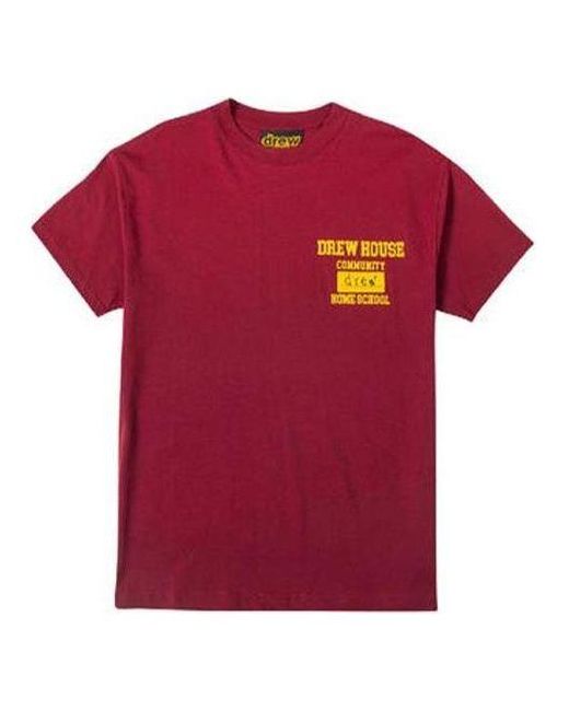 Drew House Red Community T-Shirt for men