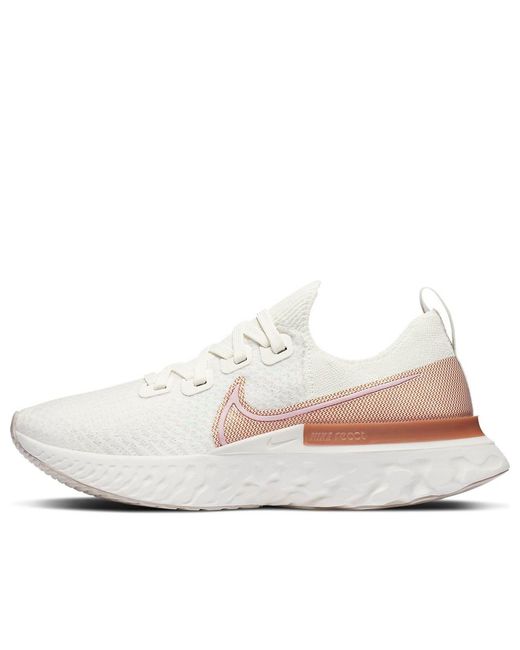 Nike White (Wmns) React Infinity Run Flyknit 'Sail Metallic Copper'