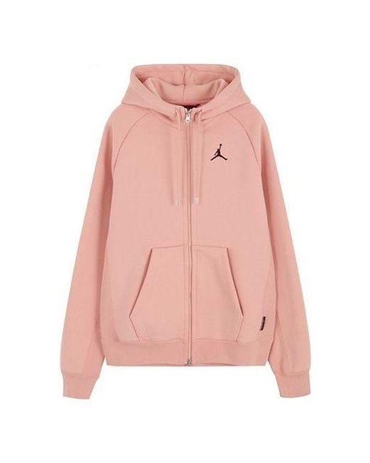 Nike Pink Flying Embroidered Sports Hooded Jacket for men