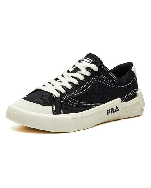 Fila Black Canvas Shoes for men
