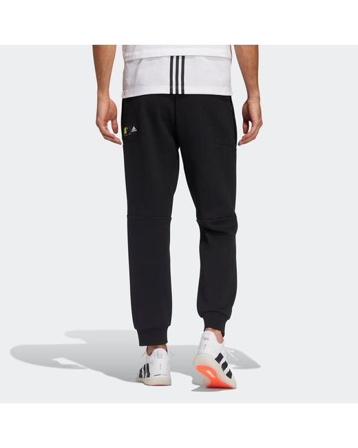 Adidas Black Th Pnt Dk Id Knit Sports Long Pants for men