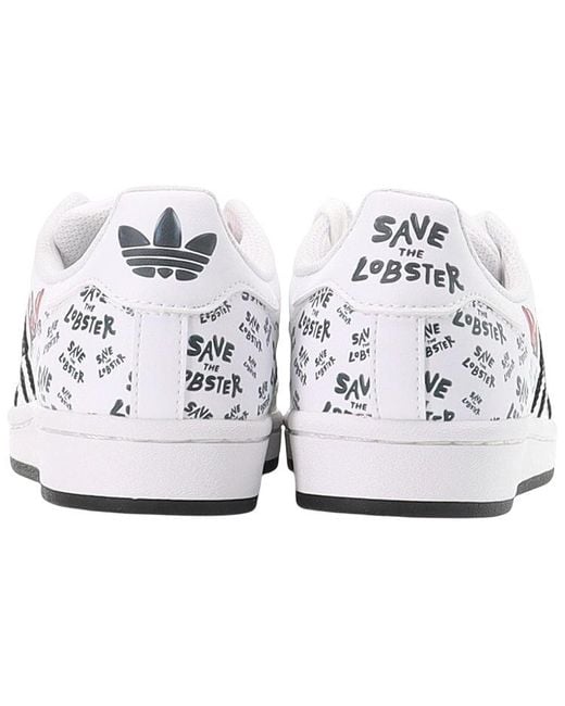 Adidas White Philip Colbert X Superstar 'Save The Lobster' for men