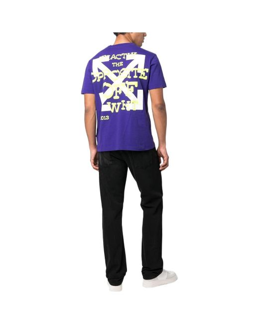 Off-White c/o Virgil Abloh Purple Opposite Arrow Slim T-Shirt for men