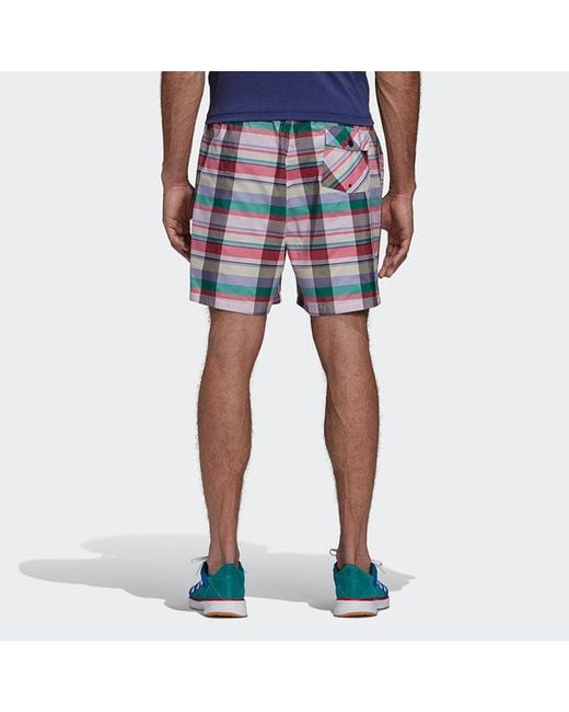 Adidas Red Originals X Noah Water Repellent Shorts Waterproof Plaid for men
