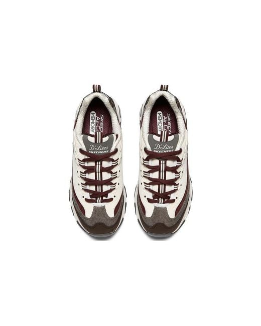 Skechers White (Wmns) D'Lites 1.0 'Wine'