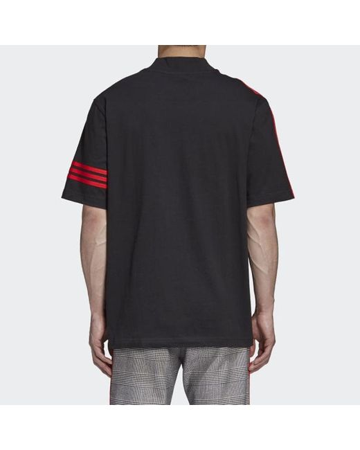 Adidas Black Originals X 424 R.Y.V. Tee Crossover Ribbed High Collar Loose Short Sleeve for men