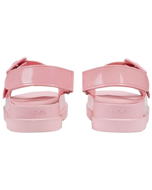 Gucci Pink (Wmns) Rubber Slingback Sandals