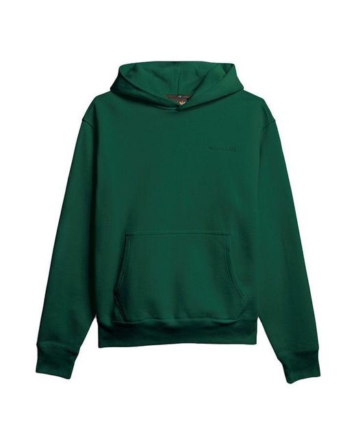 Adidas Green Originals X Pw Basics Hood Embroidered Monogrammed Hooded Sweater
