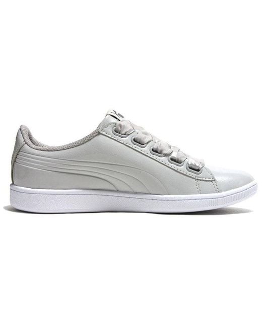 PUMA White (Wmns) Vikky Ribbon Patent Casual'