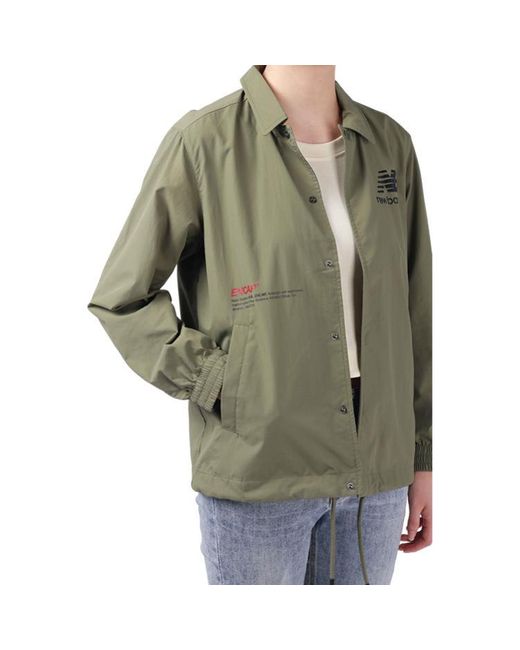 New Balance Green Casual Lifestyle Coat