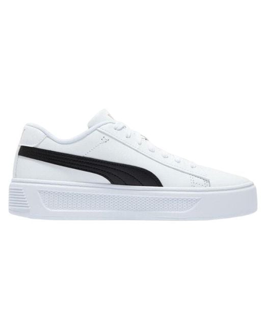 PUMA White (Wmns) Smash Platform V3