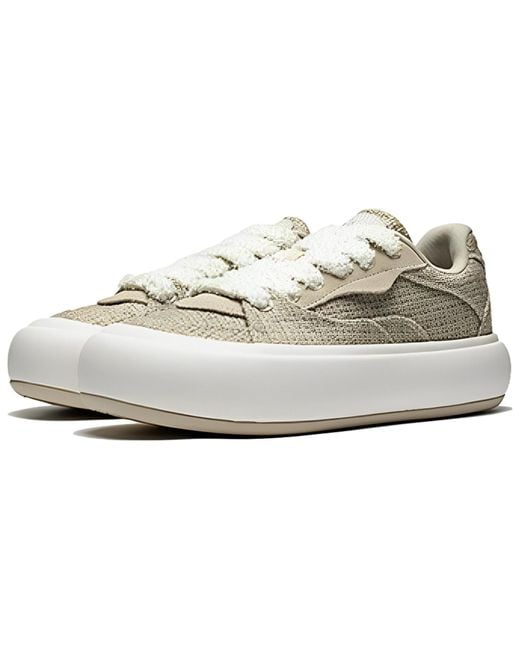 Li-ning Metallic (Wmns) Puff Platform Skate Shoes 'Light'