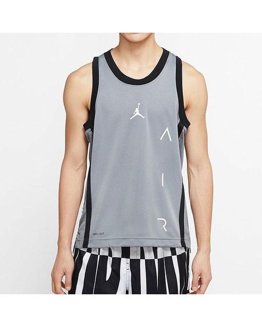 Nike Gray Air Dri-Fit Basketball Sports Vest Smoke for men