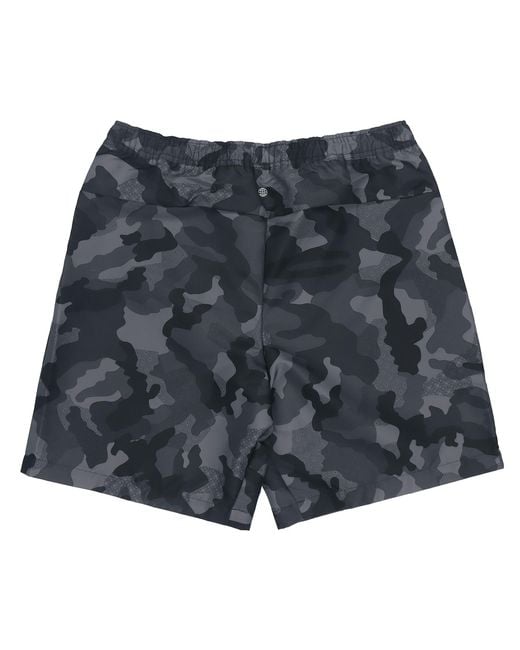 Adidas Blue Fi Camo Wvsh Athleisure Casual Sports Camouflage Woven Shorts for men