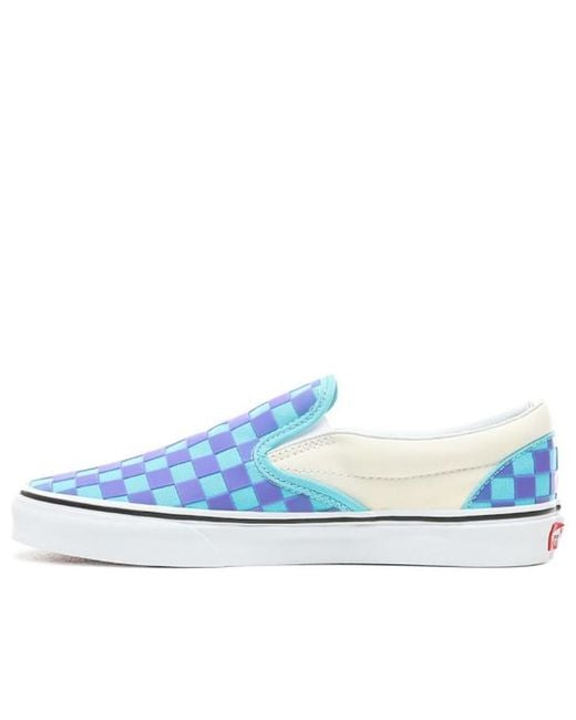 Vans Blue Thermochrome Checker Classic Slip-On for men