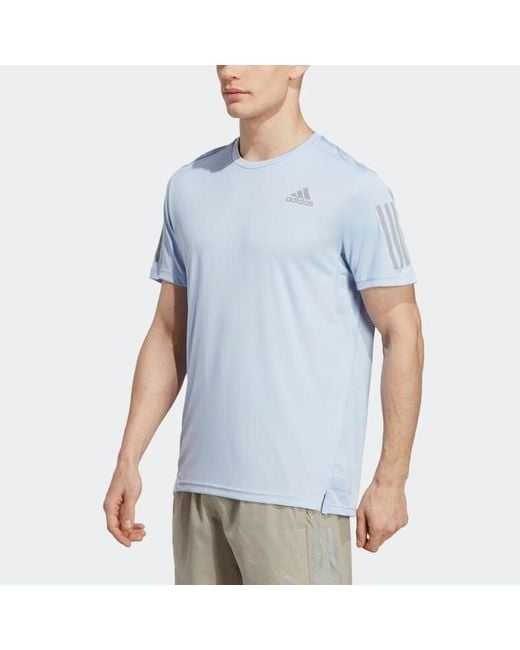Adidas Blue Own The Run Tee for men