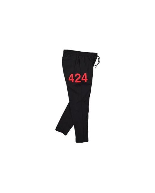Adidas Black Originals X 424 Track Pants Crossover Asymmetric Sports Pants for men