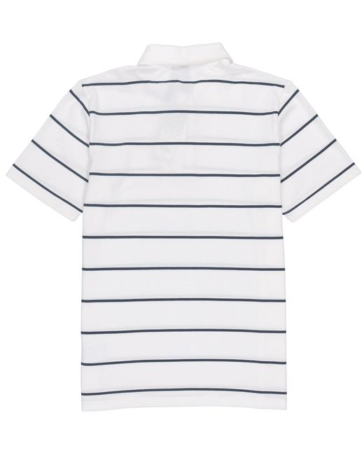 Adidas White Stripe Small Label Athleisure Casual Sports Short Sleeve Polo Shirt for men