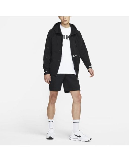 Nike Black As Sportswear Swoosh Fz Sbb Hoodie for men